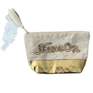 “Shine On” makeup pouch sparkles